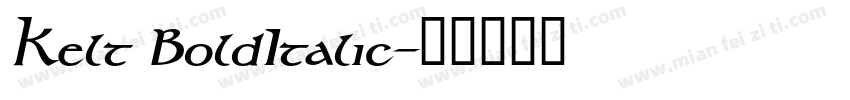 Kelt BoldItalic字体转换